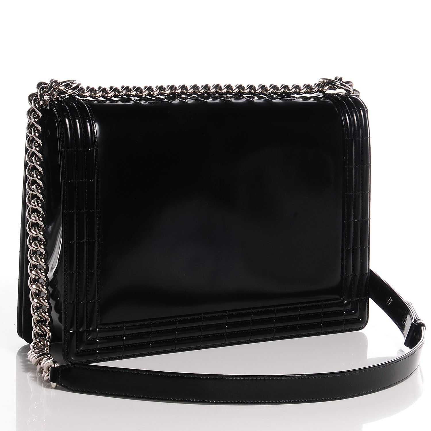 Chanel Glazed Calfskin Large Boy Flap Black 3 of 9