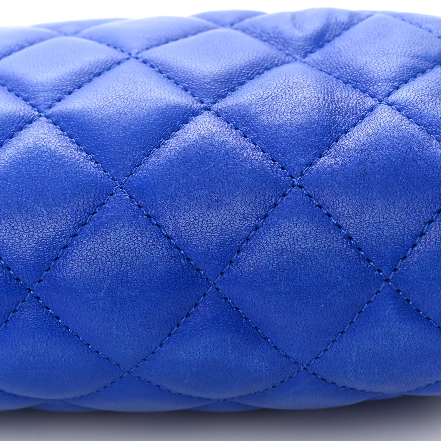 Chanel Lambskin Quilted Timeless Clutch Blue 12 of 15