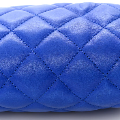 Chanel Lambskin Quilted Timeless Clutch Blue 12 of 15