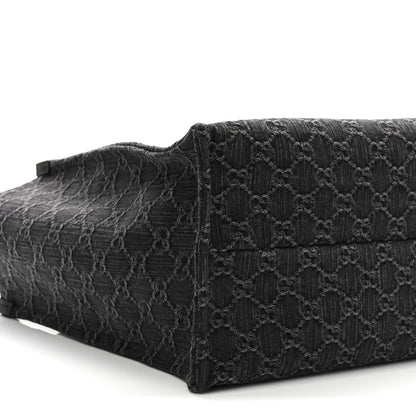Gucci Denim Ophidia GG Monogram Large Tote Black Grey 10 of 11