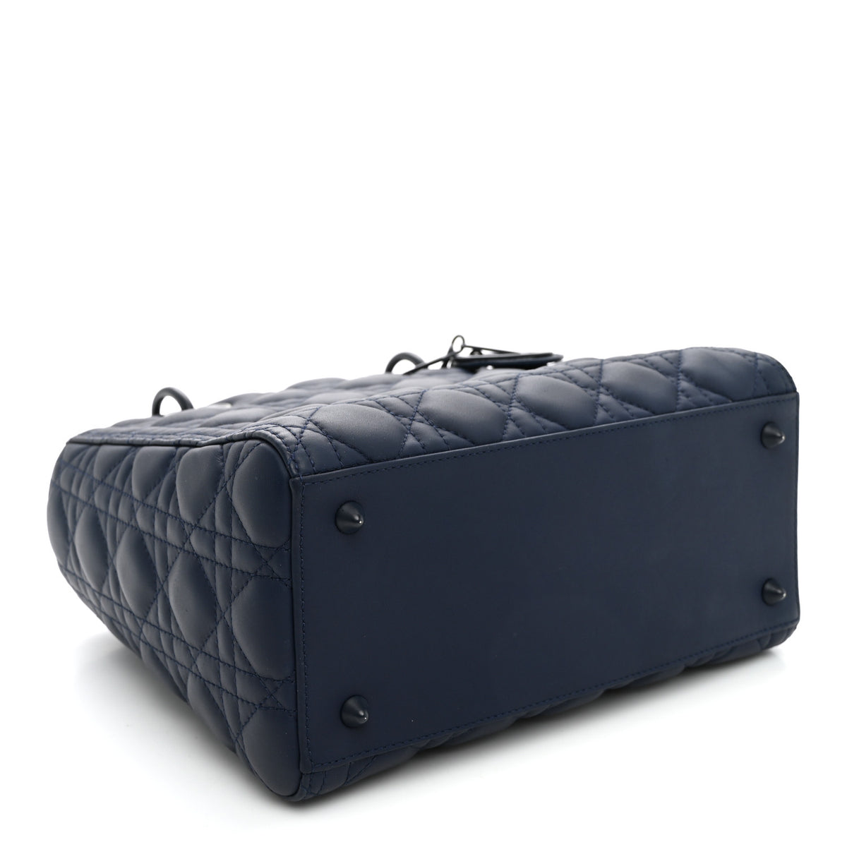 Christian Dior Ultra Matte Calfskin Cannage Medium Lady Dior Blue 4 of 10