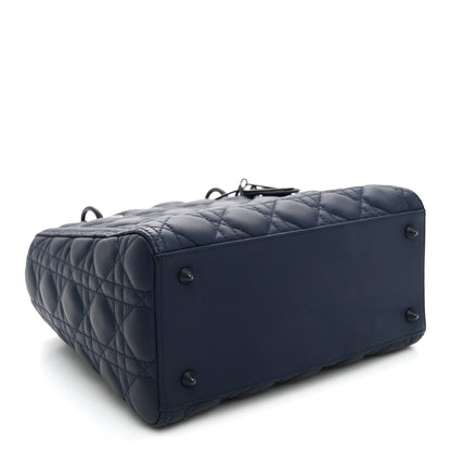 Christian Dior Ultra Matte Calfskin Cannage Medium Lady Dior Blue 4 of 10