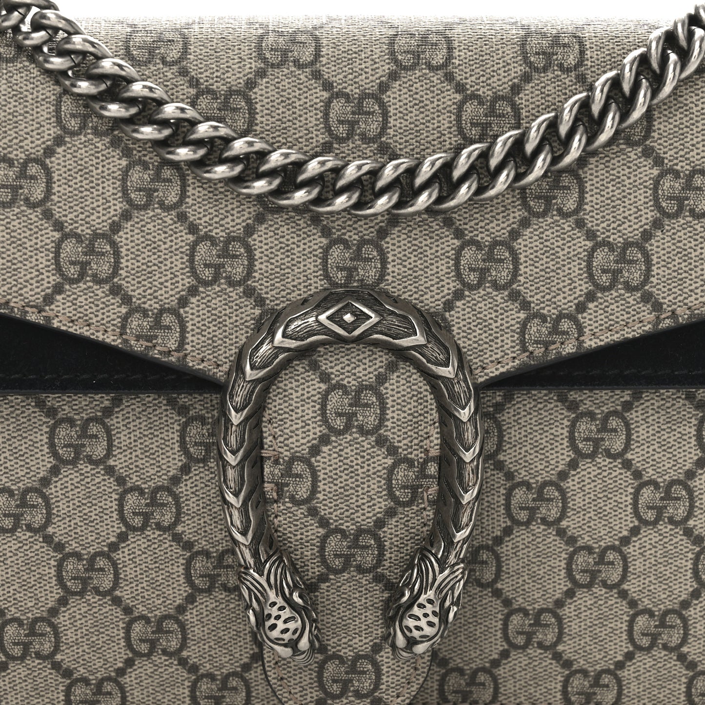 GG Supreme Monogram Small Dionysus Shoulder Bag Black