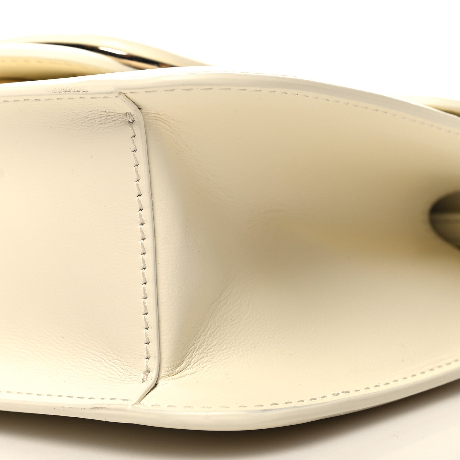 Valentino Garavani Calfskin Enamel VLogo Loco Flap Shoulder Bag Ivory 10 of 10