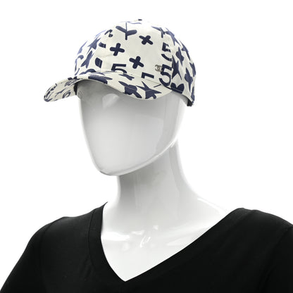 Chanel Cotton CC Cap Hat Navy White 2 of 8