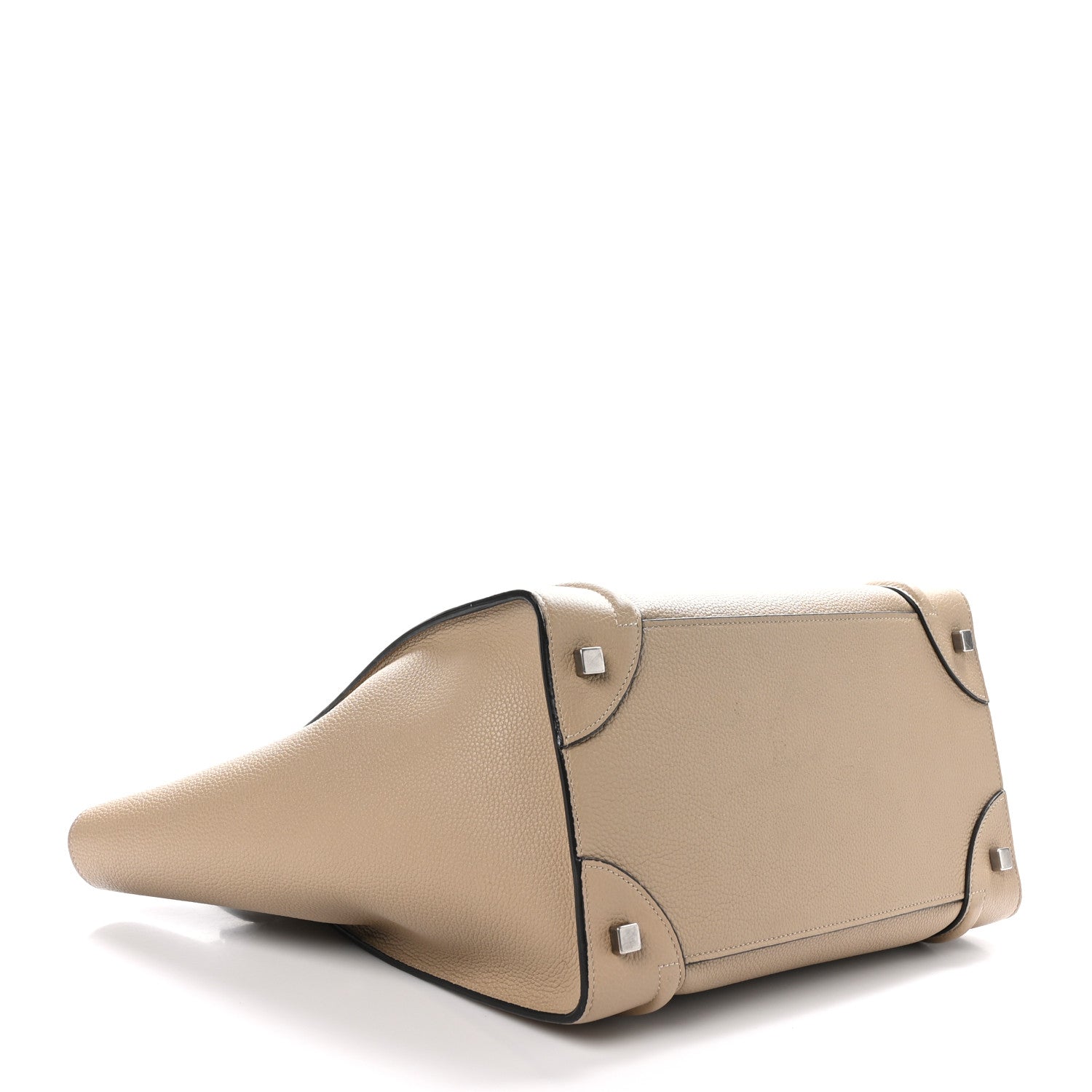 Celine Drummed Calfskin Mini Luggage Dune 4 of 11