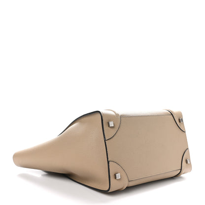 Celine Drummed Calfskin Mini Luggage Dune 4 of 11