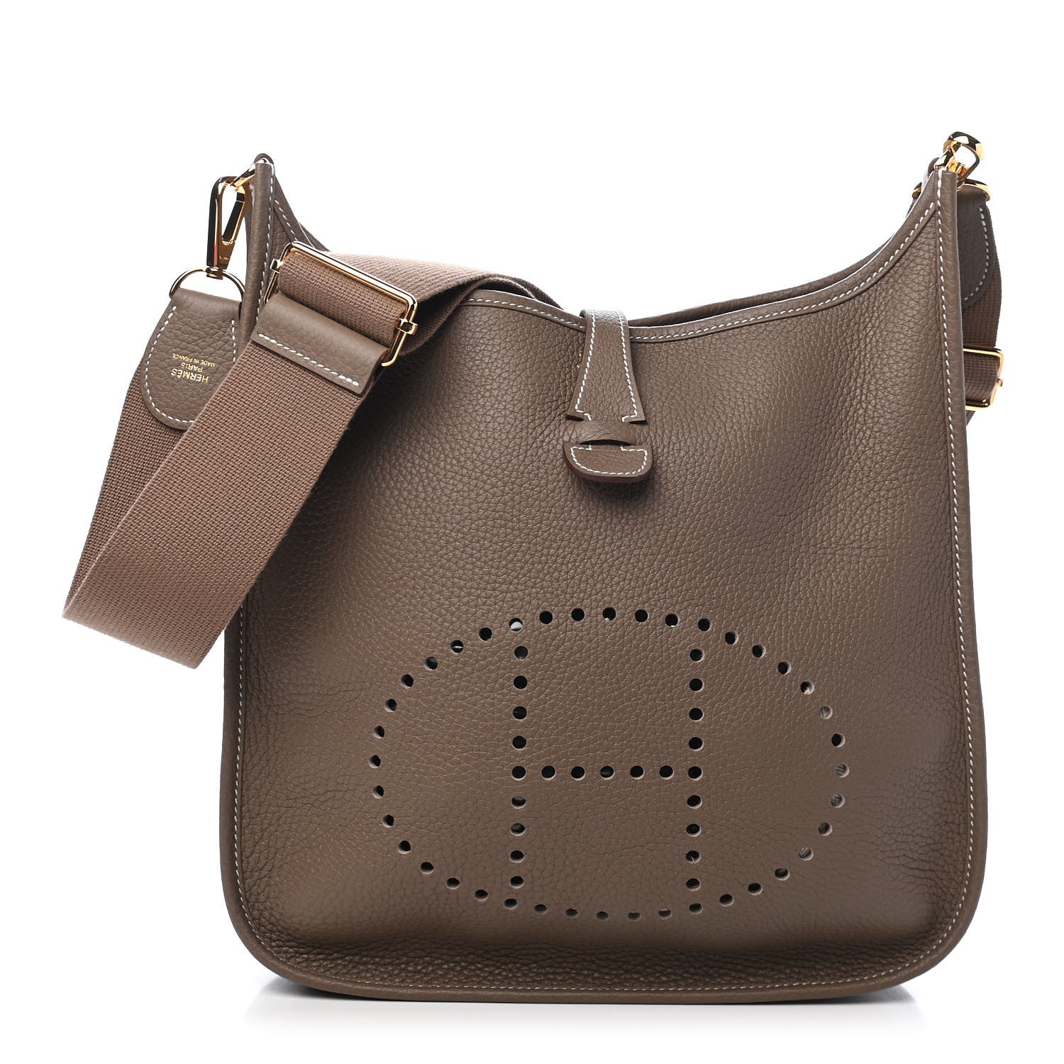 Hermes Taurillon Clemence Evelyne III PM Etoupe 1 of 17