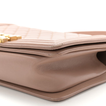 Chanel Lambskin Quilted Medium Boy Flap Beige 10 of 13