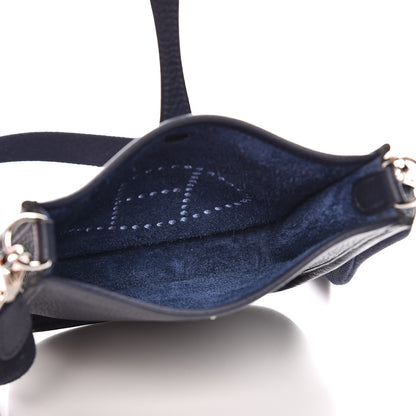 Hermes Taurillon Clemence Amazone Evelyne TPM Bleu Nuit Bleu Indigo 5 of 9