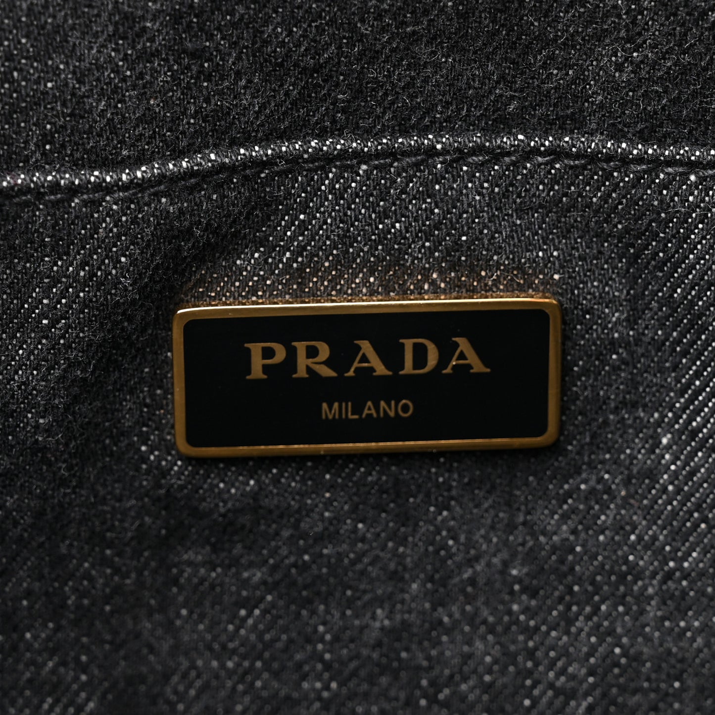 Denim Small Logo Tote Black
