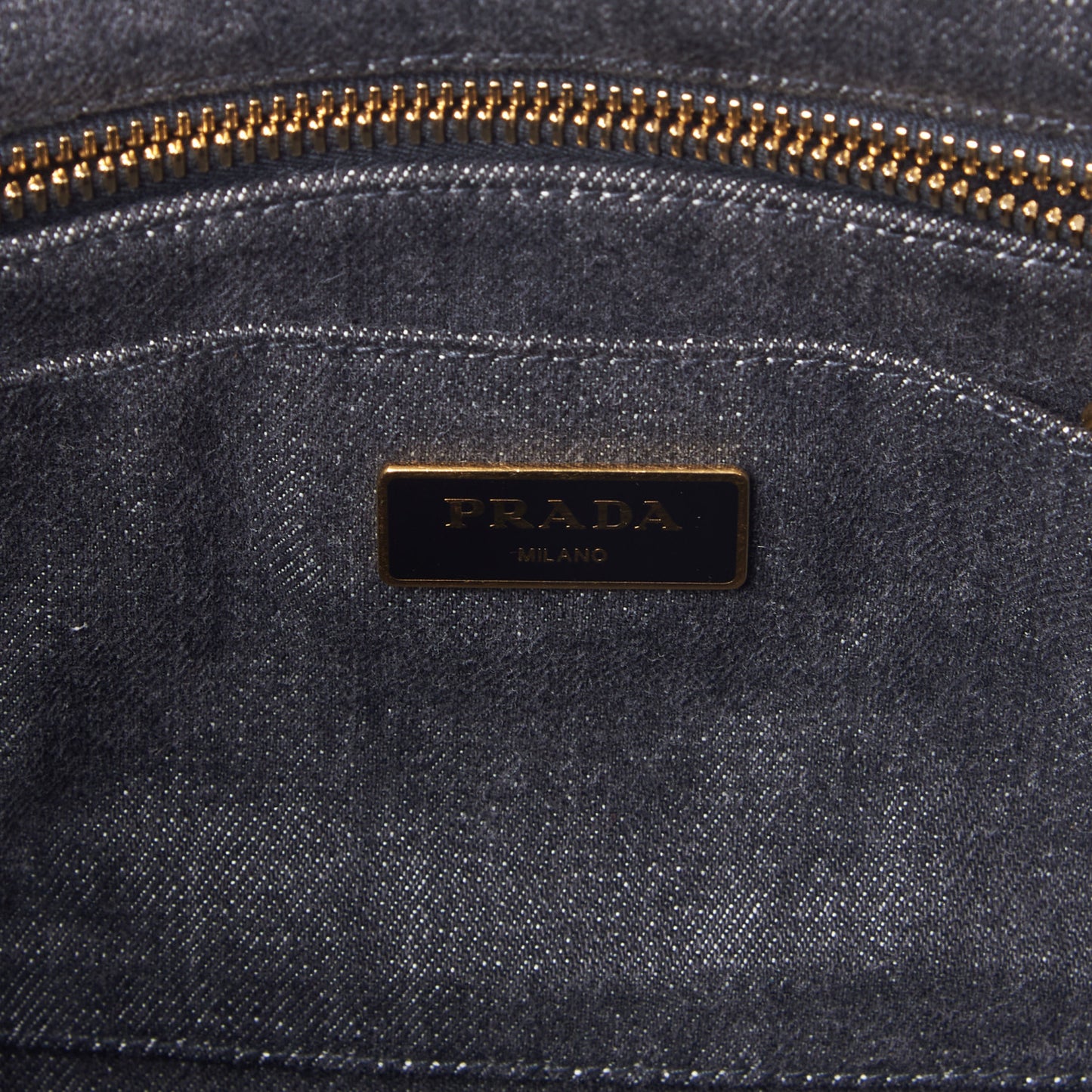 Denim Logo Tote Black
