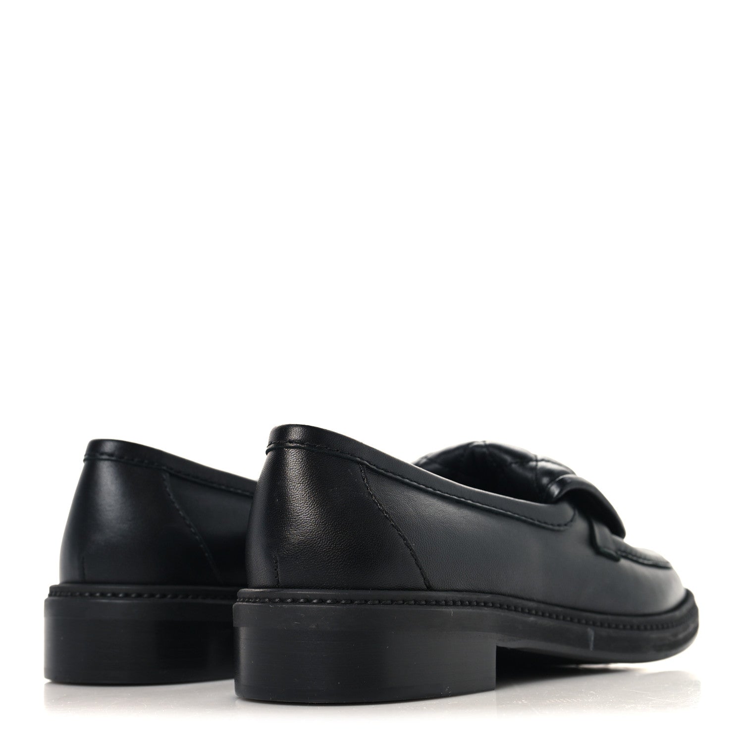 Chanel Lambskin Quilted CC Turnlock Loafers 38 Black 5 of 9