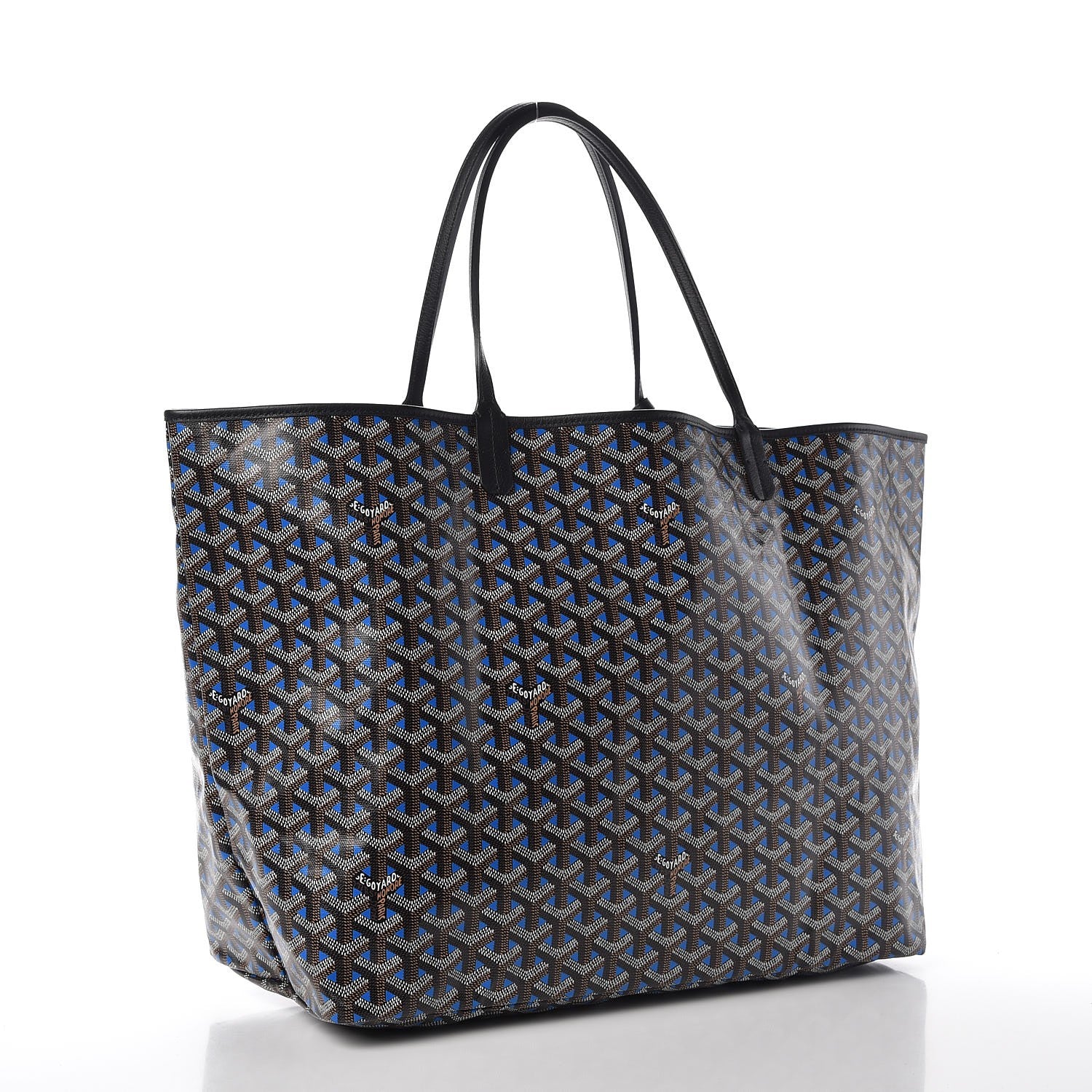 Goyard Goyardine Saint Louis Claire Voie GM Black Blue 4 of 10