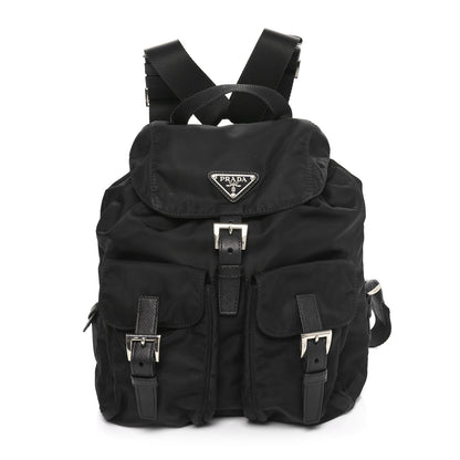 Prada Tessuto Nylon Saffiano Small Backpack Black 1 of 9