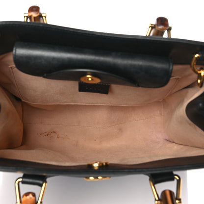 Gucci Calfskin Small Diana Tote Bag Black Yellow Fluo 5 of 11