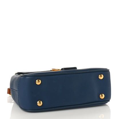 Burberry Trench Calfskin Small DK88 Top Handle Bag Ink Blue 4 of 8