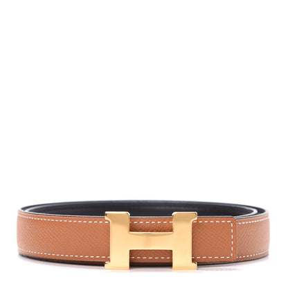 Hermes Epsom Swift 24mm Mini Constance Belt 85 Black Gold 1 of 5