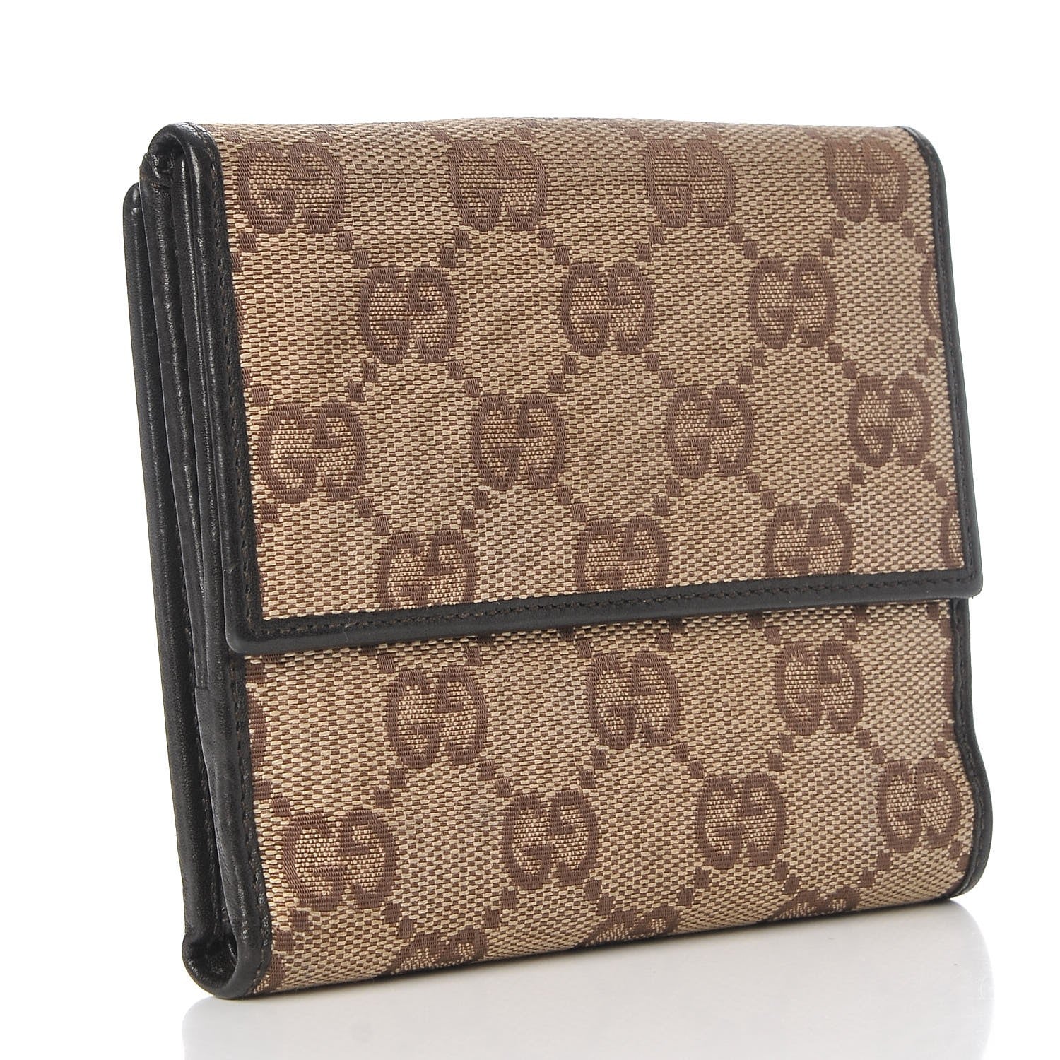 Gucci Monogram Compact Wallet Dark Brown 3 of 11