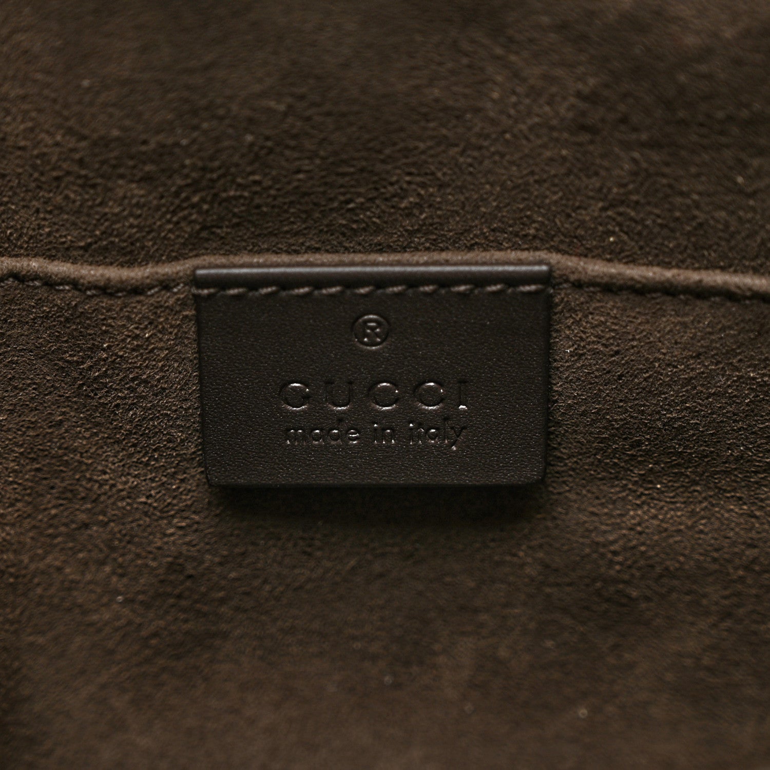 Gucci GG Supreme Monogram Selleria Calfskin Web New Web Cosmetic Case Beige Ebony Cocoa 6 of 7