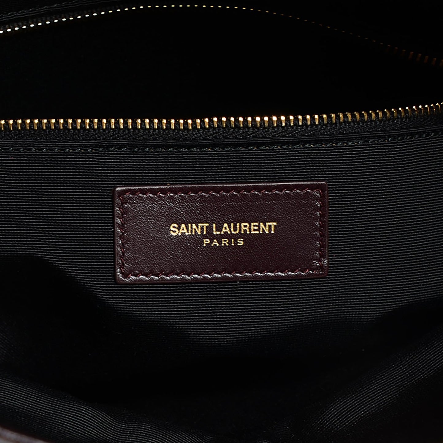 Smooth Calfskin Large Letters Fold-Over Clutch Burgundy