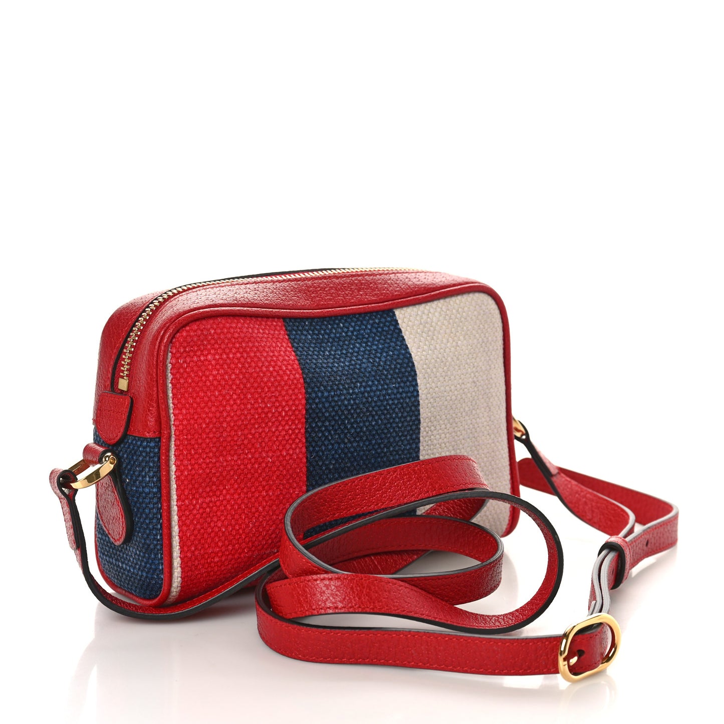 Canvas Sylvie Stripe Mini Ophidia Camera Bag Mystic White Hibiscus Red Maritime