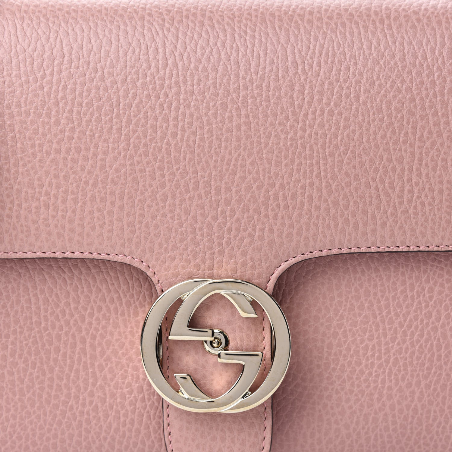 Gucci Dollar Calfskin Interlocking G Top Handle Shoulder Bag Soft Pink 10 of 10