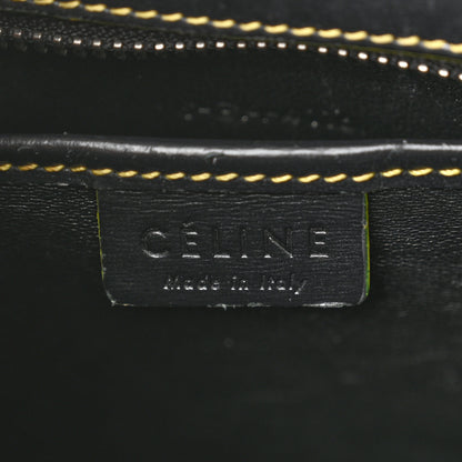 Celine Satin Calfskin Nano Debossed Luggage Black Yellow 6 of 11
