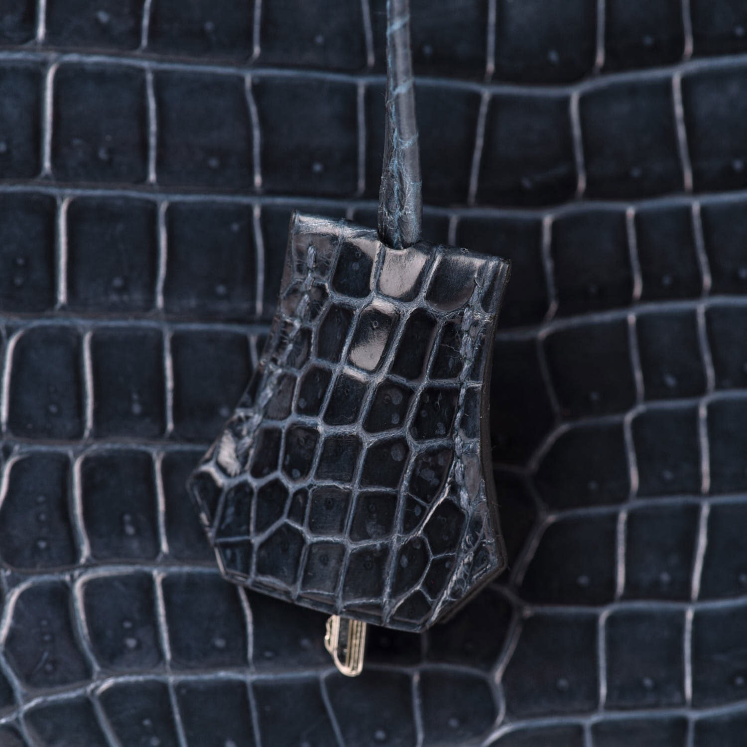 Hermes Shiny Porosus Crocodile Birkin 35 Bleu Abysse 33 of 35