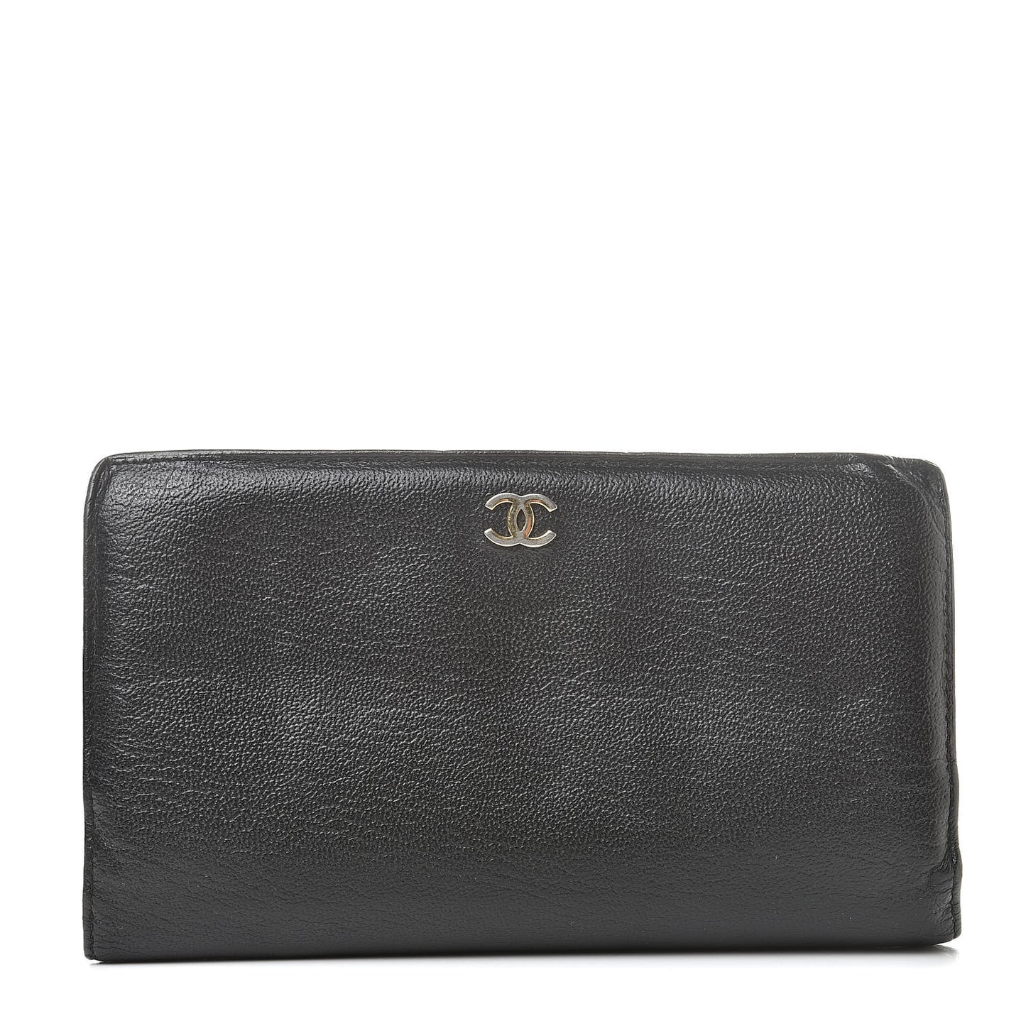 Goatskin Yen Wallet Black