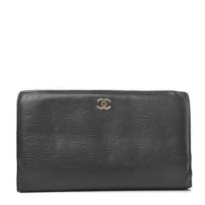 Chanel Goatskin Yen Wallet Black 1 of 13