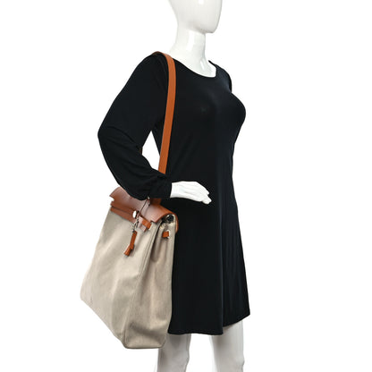 Hermes Toile Vache Calfskin Herbag 39 MM Natural 3 of 11