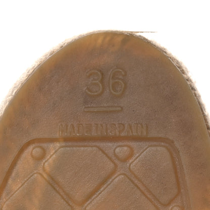Chanel Lambskin CC Espadrilles 36 Beige Black 7 of 13