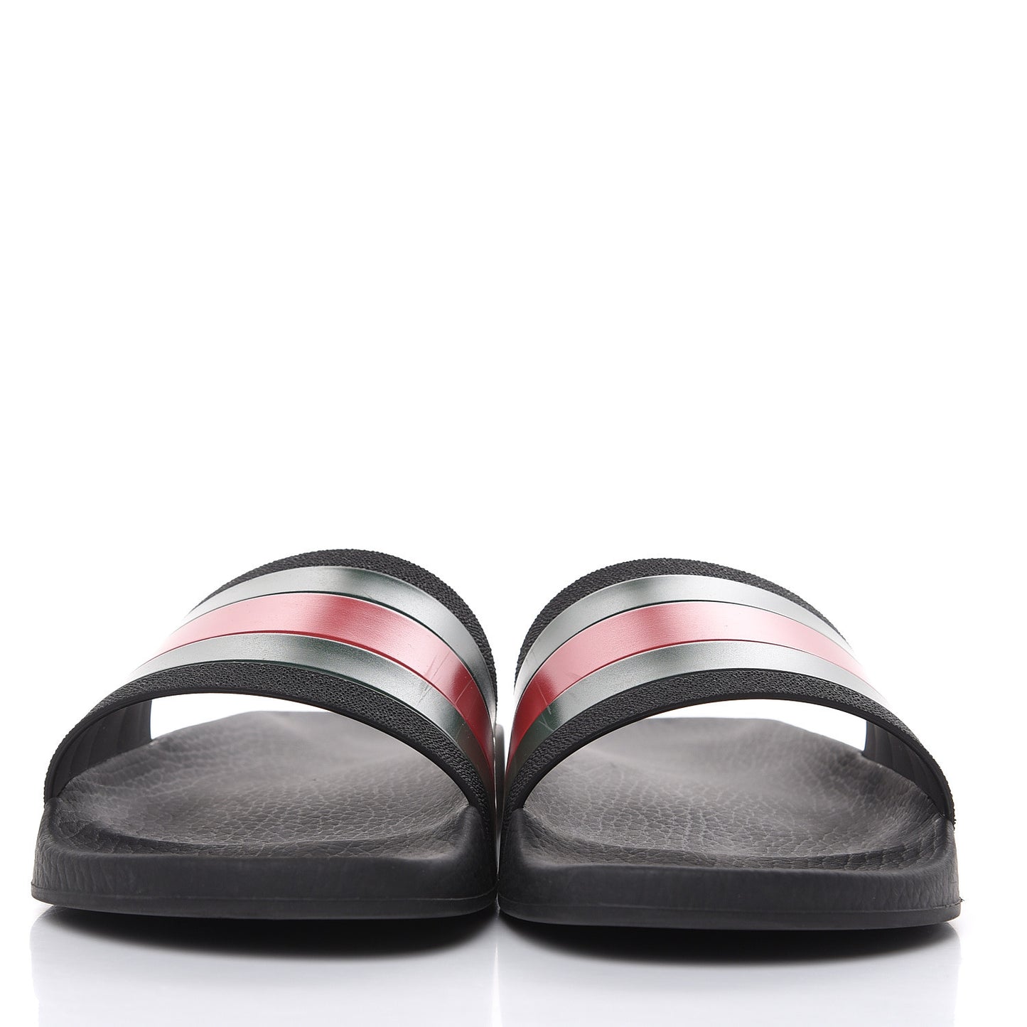 Rubber Web Mens Pool Slide Sandals 8 Black Green Red