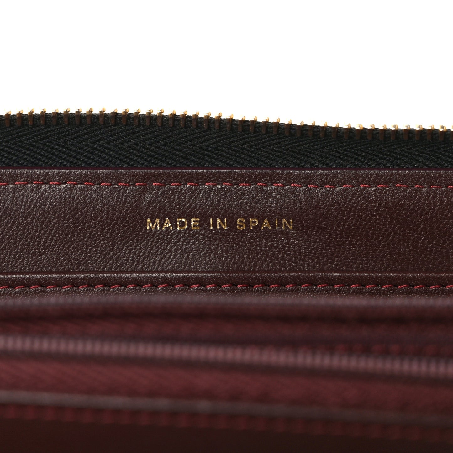 Lambskin Quilted Large Gusset Zip Around Wallet Black