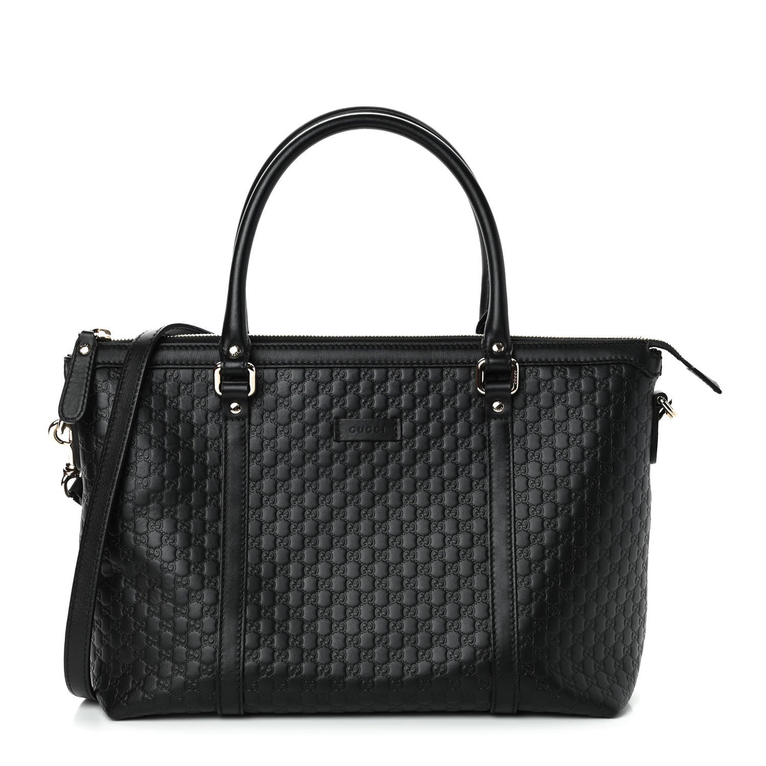 Gucci Soft Microguccissima Small Zippered Satchel Black 1 of 4