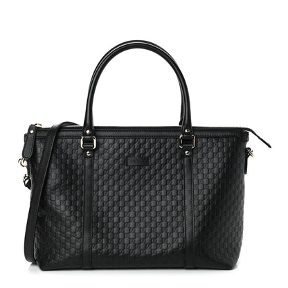 Gucci Soft Microguccissima Small Zippered Satchel Black 1 of 4