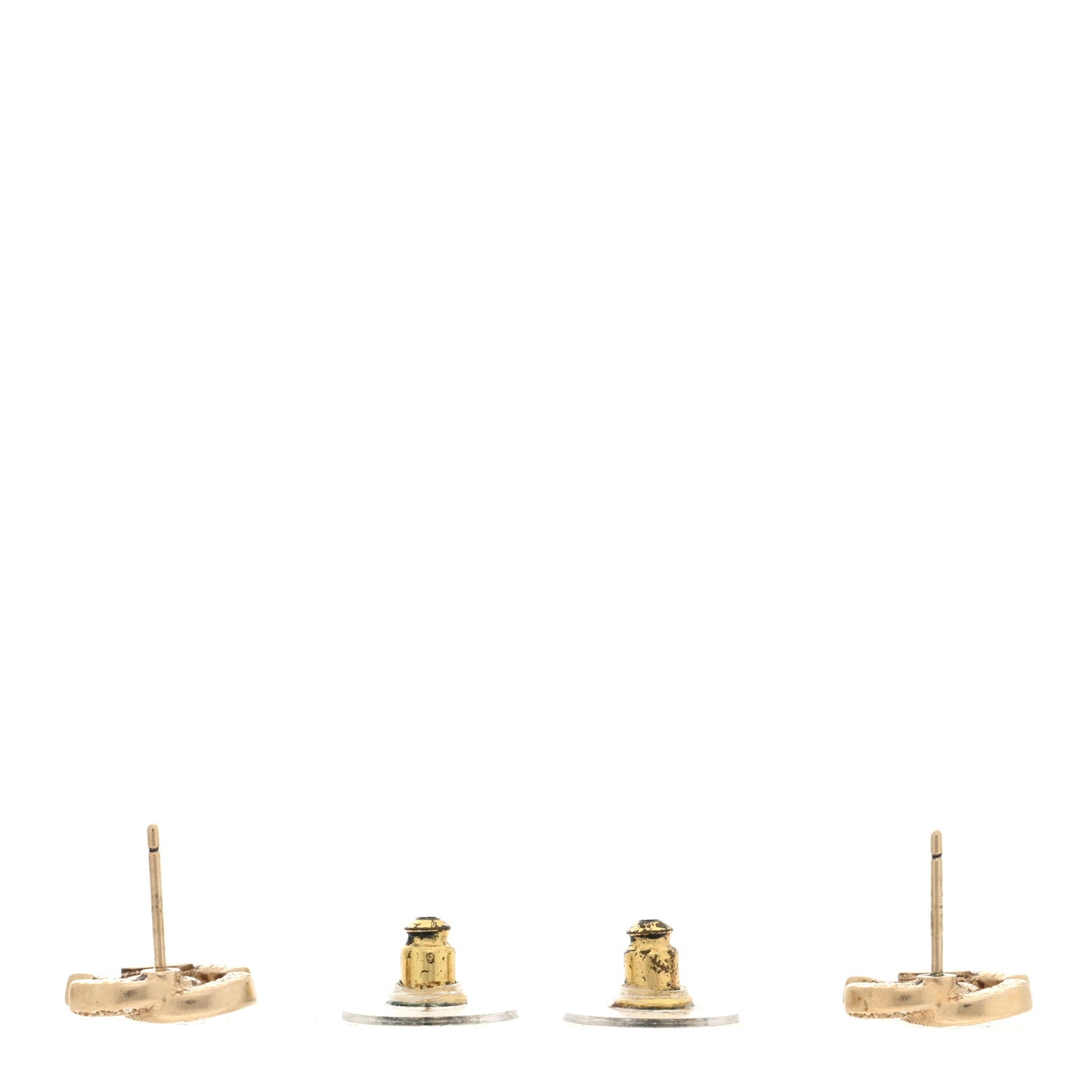 Crystal Mini Timeless CC Earrings Light Gold