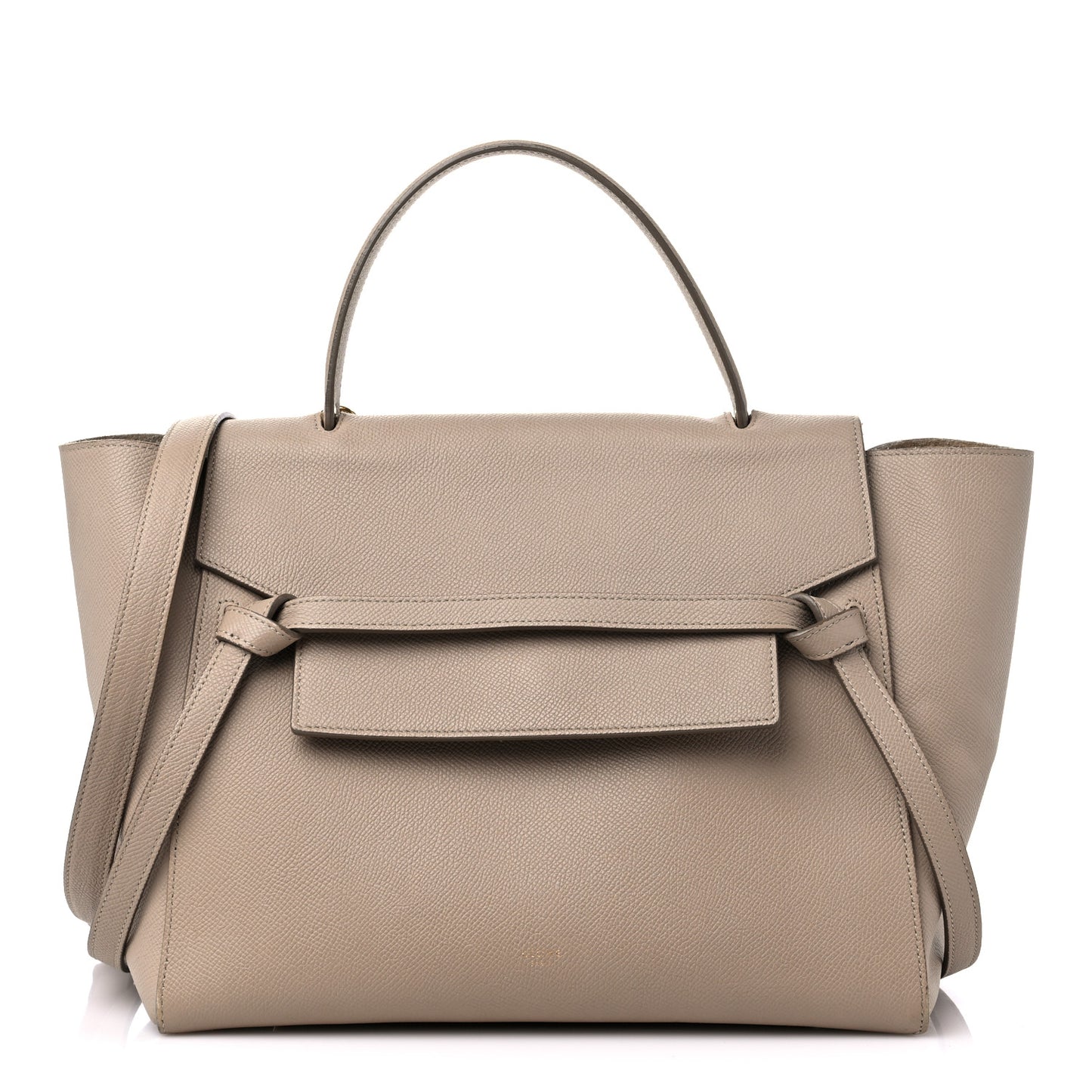 Grained Calfskin Mini Belt Bag Light Taupe