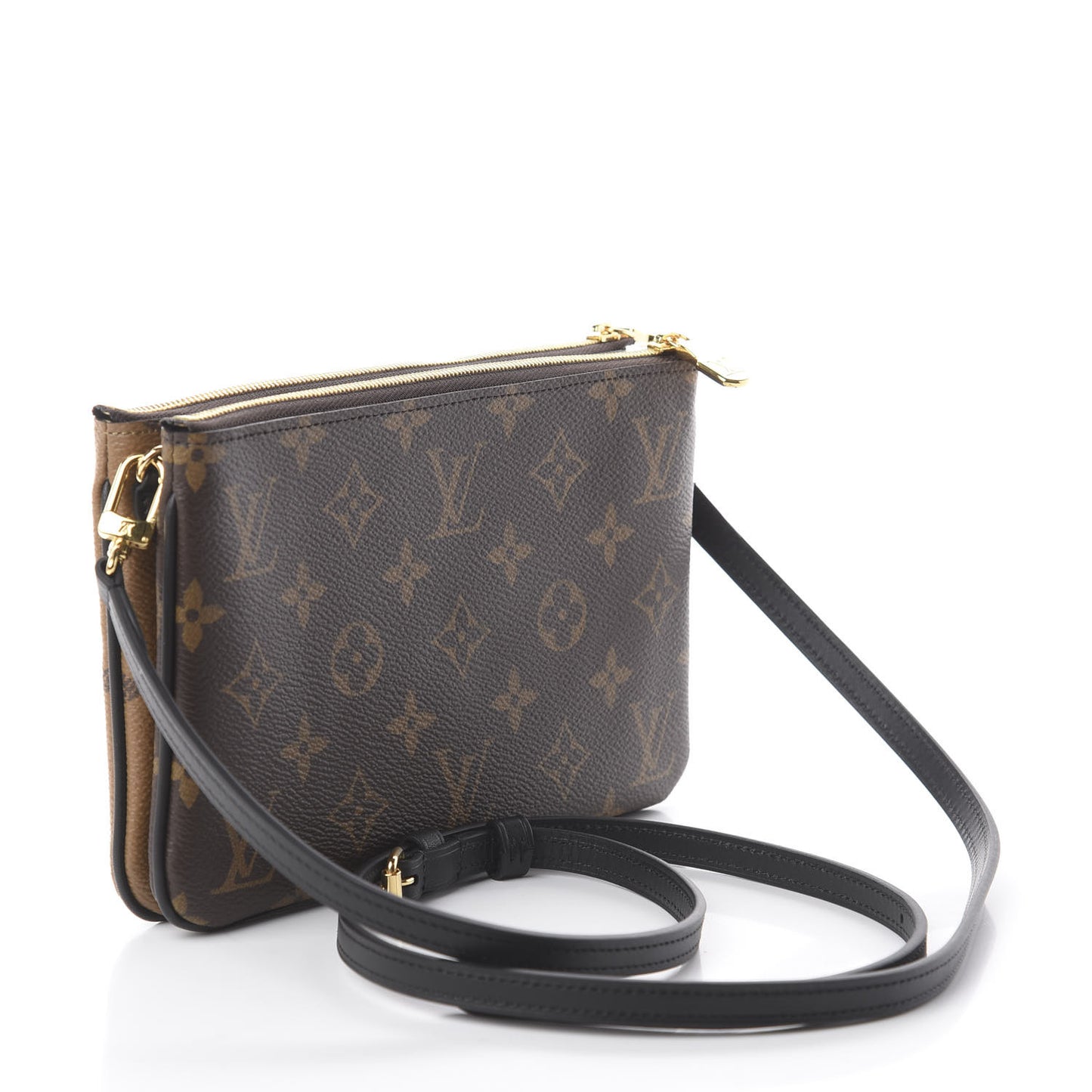 Reverse Monogram Giant Double Zip Pochette