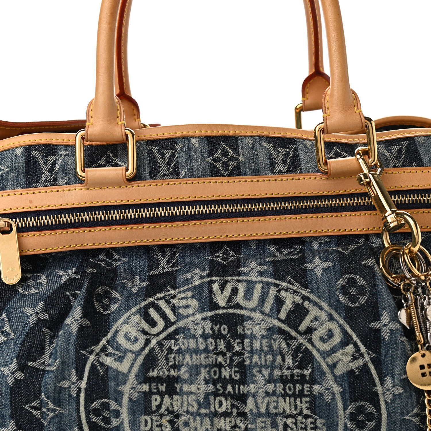 Louis Vuitton Denim Raye Cabas GM 9 of 9