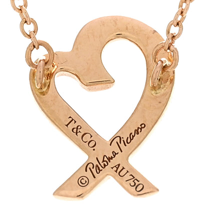 Tiffany 18K Rose Gold Mini Paloma Picasso Loving Heart Pendant Necklace 4 of 4