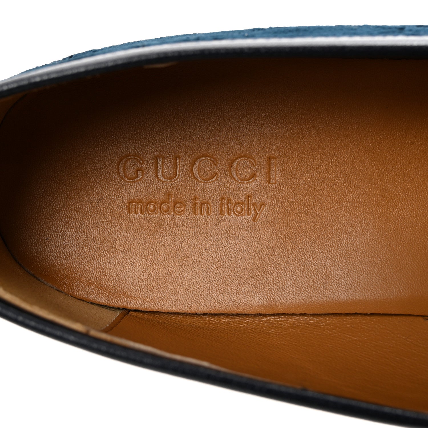 Gucci Velvet GG Monogram Horsebit Mens Jordaan Loafers 9 Blue Beige 7 of 9