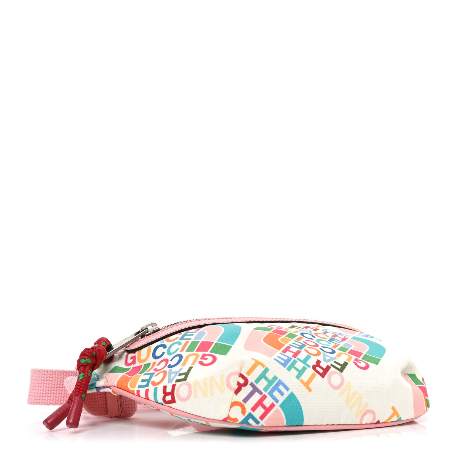 Gucci X THE NORTH FACE Econyl Nylon Arleq Belt Bag Ivory Turquoise Wild Rose 4 of 11