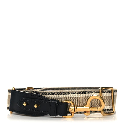 Christian Dior Canvas Embroidered Shoulder Strap Beige 1 of 5