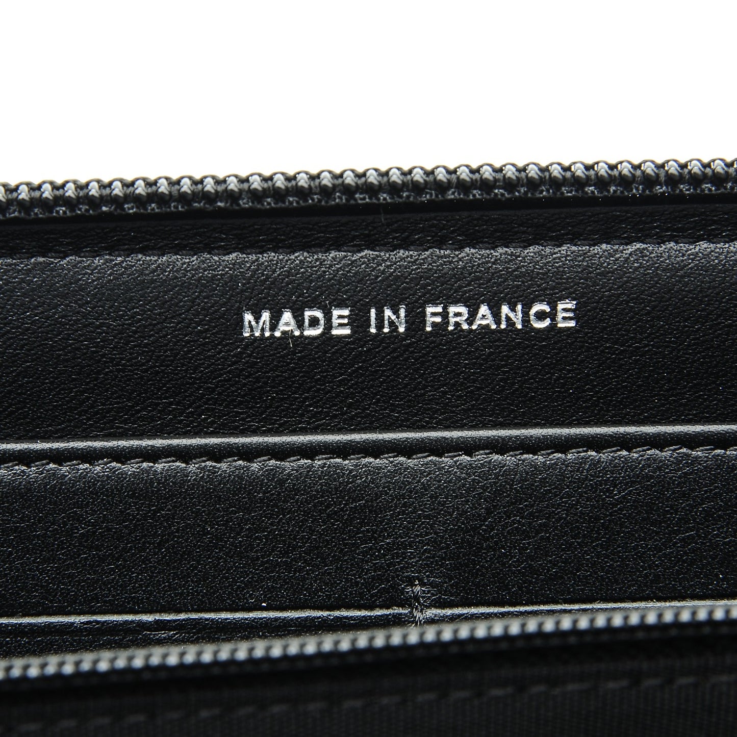 Patent Large Gusset CC Zip Wallet Black