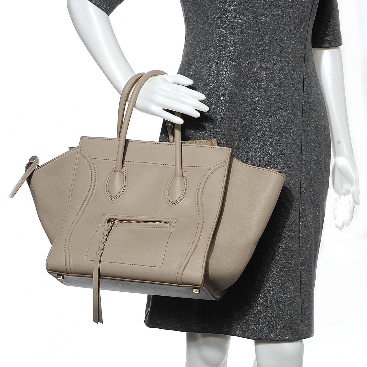 Celine Smooth Calfskin Phantom Luggage Taupe 2 of 8