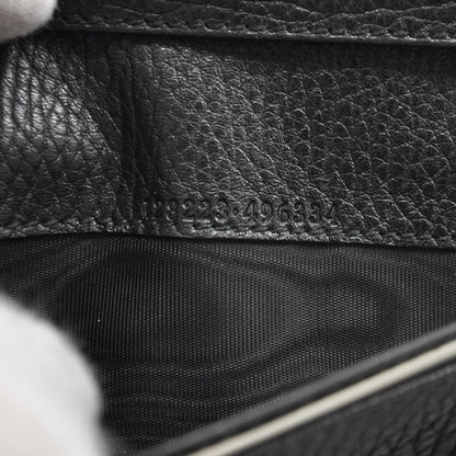 Gucci Monogram Nylon Leather Continental Wallet Black 7 of 8