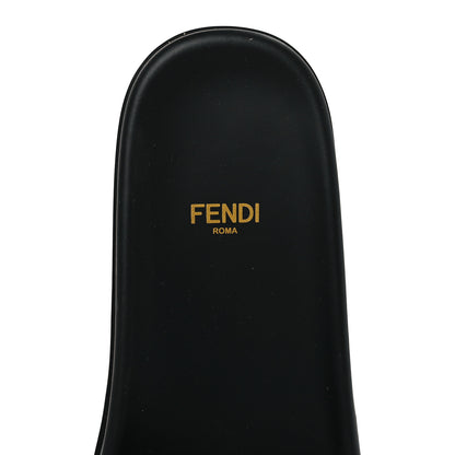 Fendi Satin FF Fendi Feel Slide Sandals 39 Tobacco Black 13 of 21