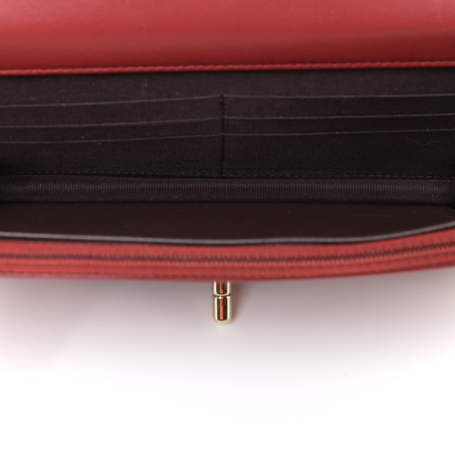 Chanel Lambskin Quilted Trendy CC Wallet On Chain WOC Red 5 of 12